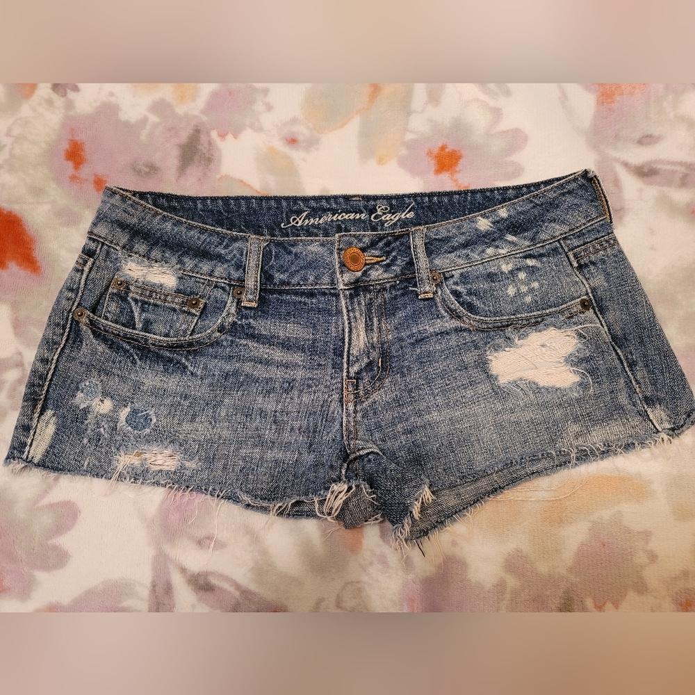 American Eagle Blue Denim Shorts Sz 6